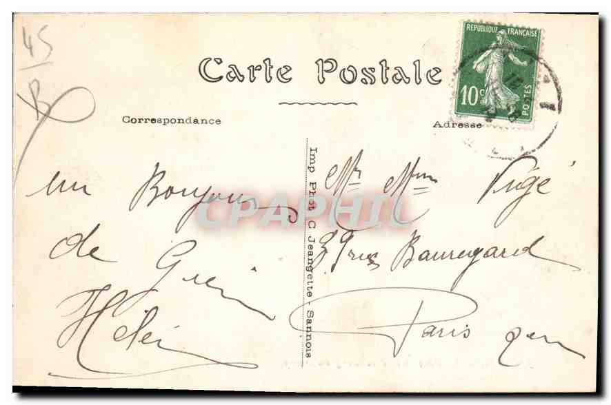 CPA Gien Le Pont et le Faubourg du Berry  — Rückseite