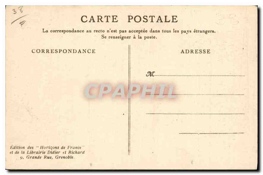 Palais des Eaux et Forêts — Exposition de la Houille Blanche et du Tourisme, Grenoble — Édition des 'Horizons de France' et de la Librairie Didier et Richard — Reverso