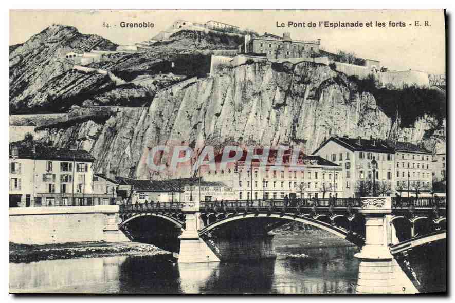 CPA Le Pont de l'Esplanade et les forts 