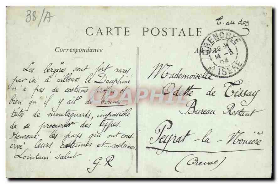 CPA Grenoble Les Forts Rabot et de la Bastille  — Verso