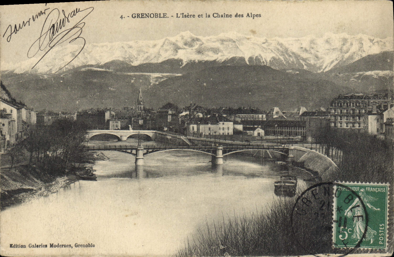 Grenoble - L'Isère et la Chaîne des Alpes — Edition Galeries Modernes, Grenoble