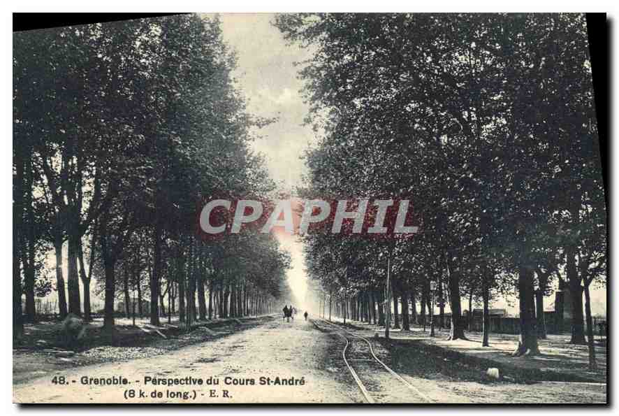 CPA Grenoble Perspective du Cours St Andre 