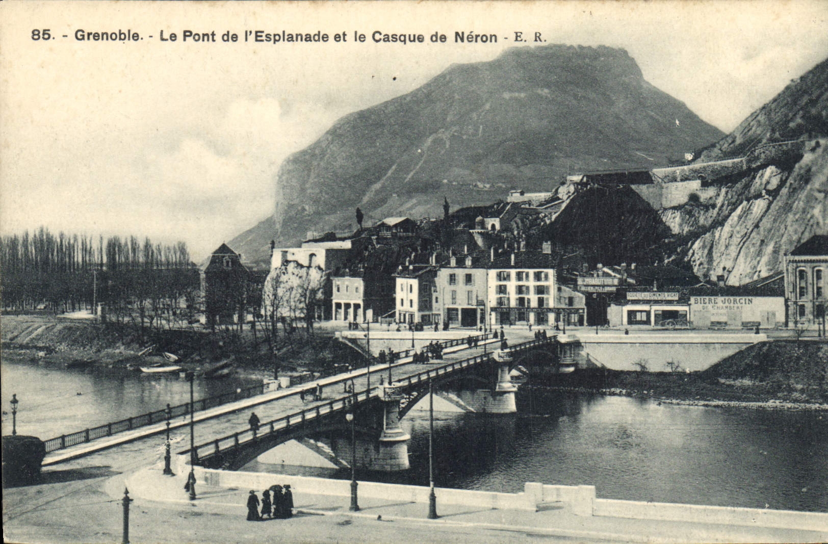 Grenoble - Le Pont de l'Esplanade et le Casque de Néron - E. R.