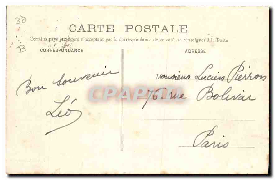 CPA Grenoble Vue generale et les Alpes  — Rückseite