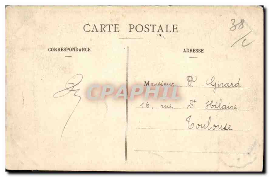 CPA Grenoble Vue generale et les Alpes  — Verso