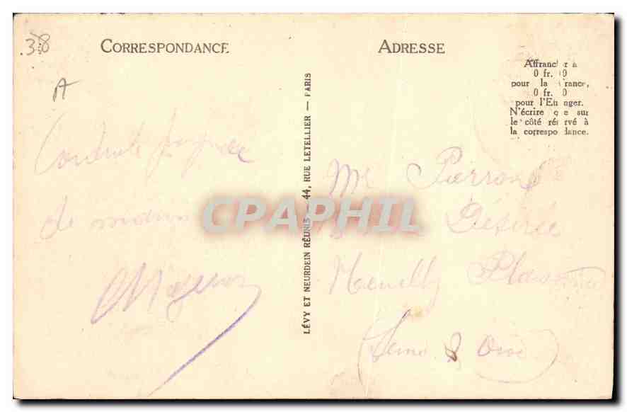 CPA Grenoble Vue generale et le Moucherotte pris de Ste Marie d'En Hant  — Rückseite