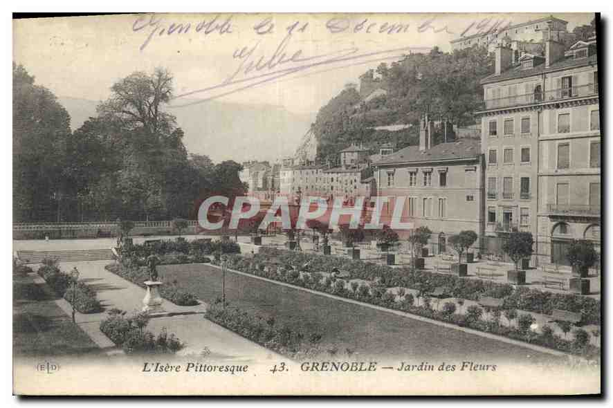 CPA L'Isere Pittoresque Grenoble Jardin des Fleurs 