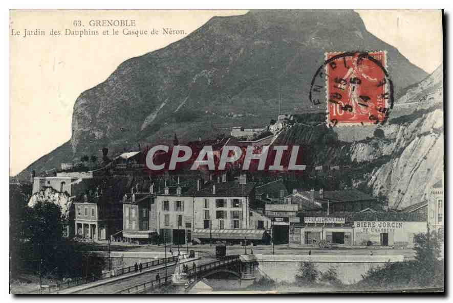 Grenoble — Le Jardin des Dauphins et le Casque de Néron — éditeur non visible, n° de série 63
