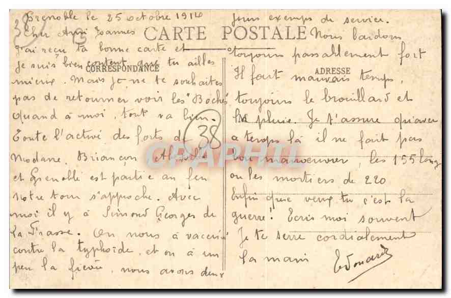 Grenoble - La Place Victor Hugo et les Forts - E.R. — Rückseite