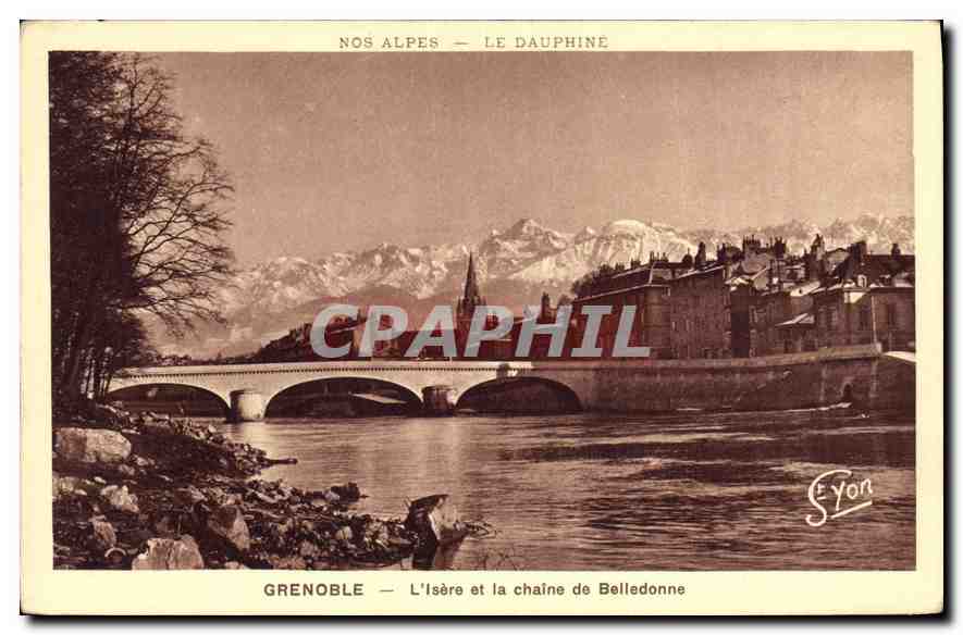 Grenoble — L'Isère et la chaîne de Belledonne — éditeur Syon