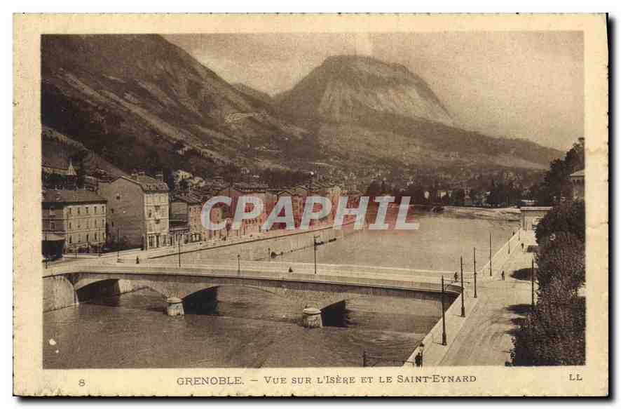CPA Grenoble Vue sur l'Isere et le Saint Eynard 