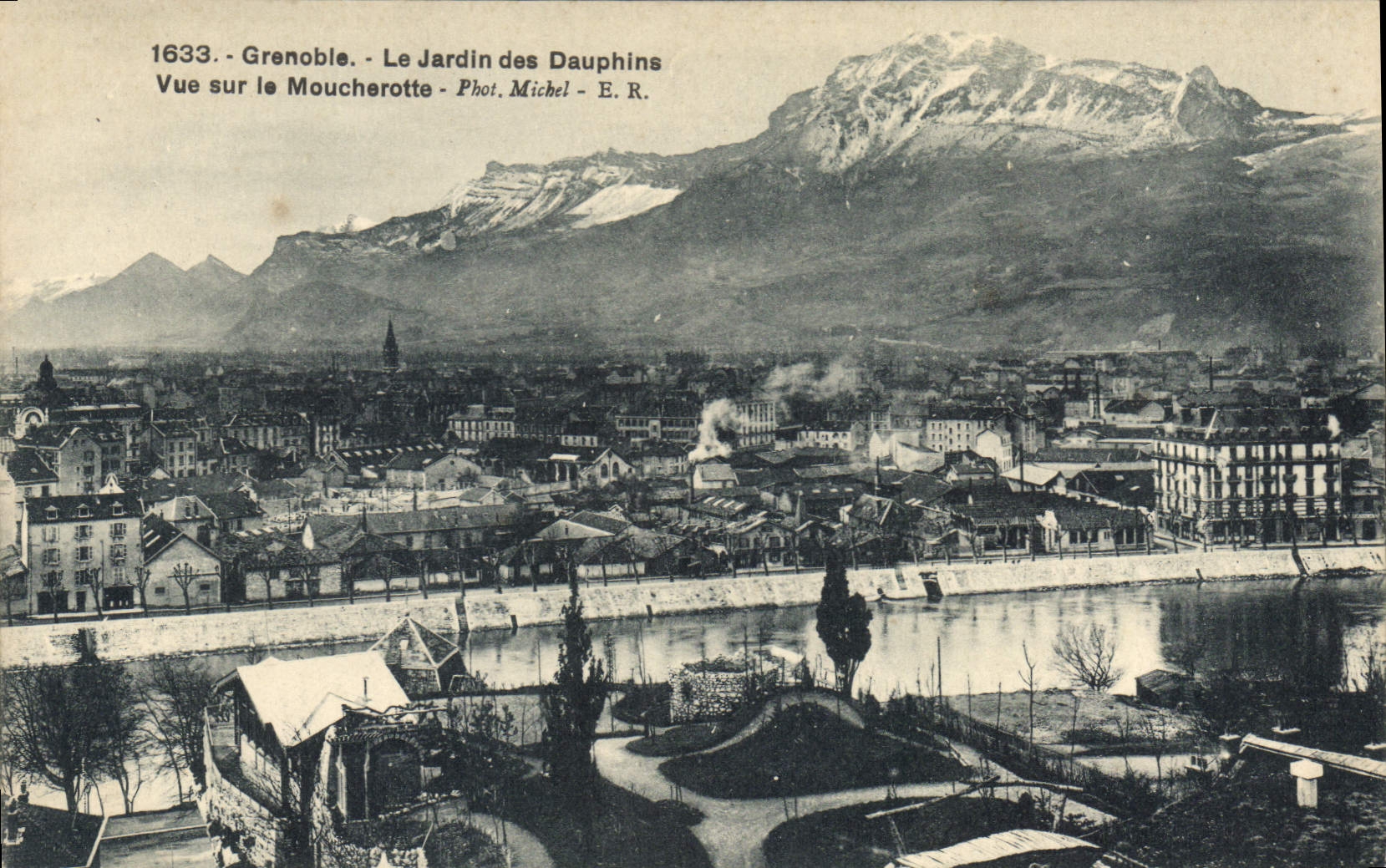 Grenoble - Le Jardin des Dauphins — Vue sur le Moucherotte — Phot. Michel - E.R. — n° 1633