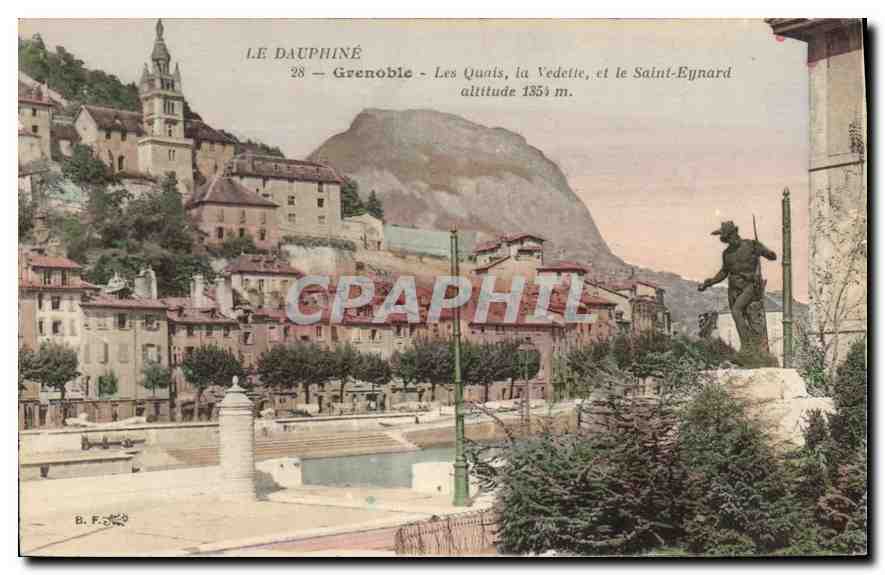 CPA Grenoble Les Quais la vedette et le Saint Eynard 