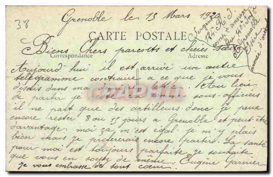 CPA Grenoble Les Quais la vedette et le Saint Eynard  — Rückseite