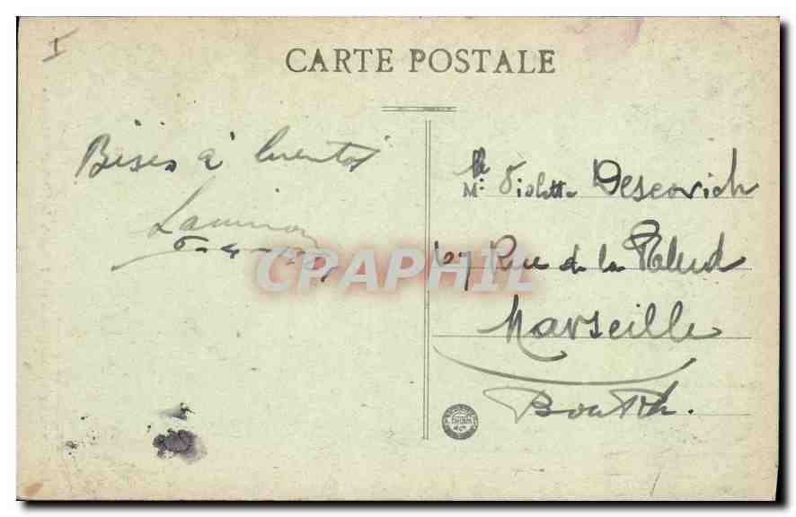 CPA Environs de Lamalou Herault Bords de l'Orb et Village des Aires  — Rückseite