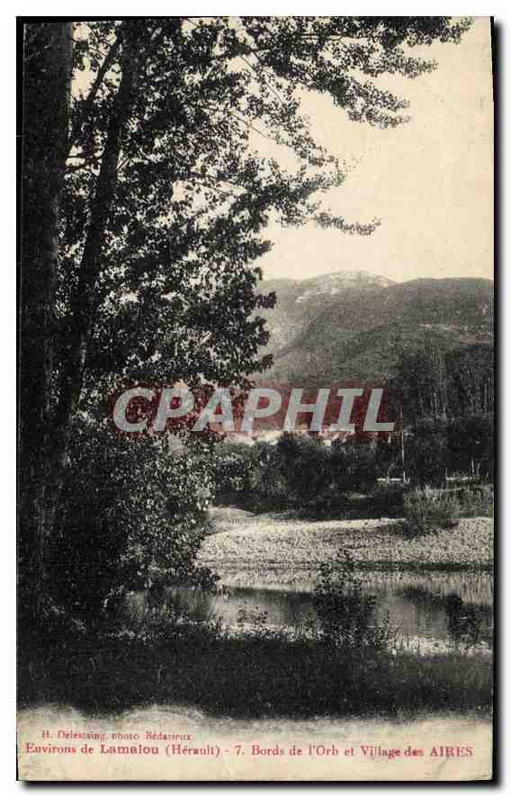 CPA Environs de Lamalou Herault Bords de l'Orb et Village des Aires 