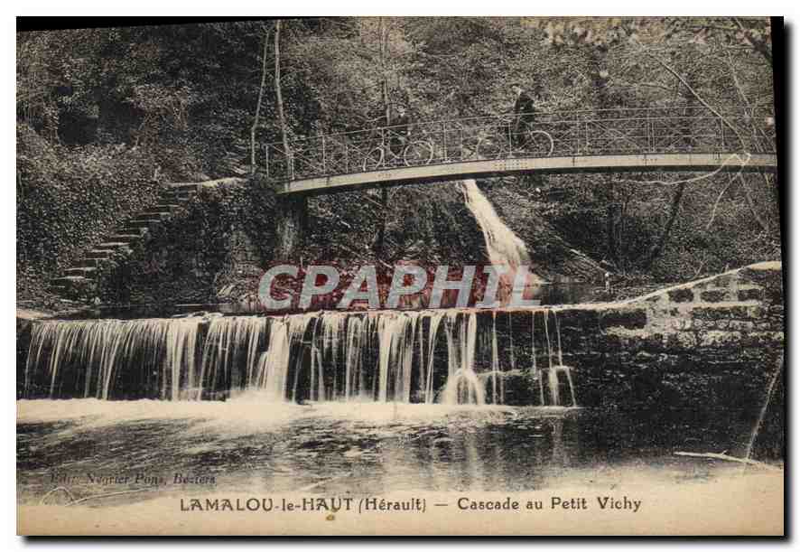 CPA Lamalou le Haut Herault Cascede au Petit Vichy Velo cycle