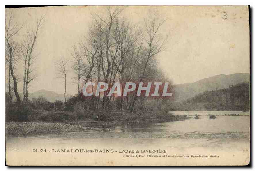 Lamalou-les-Bains - L'Orb à Lavernière — J. Raynaud, Phot. à Rédarieux et Lamalou-les-Bains, N°21