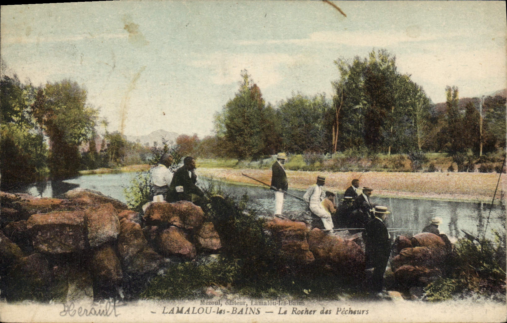 LAMALOU-les-BAINS — Le Rocher des Pêcheurs — Mézouil, éditeur, Lamalou-les-Bains