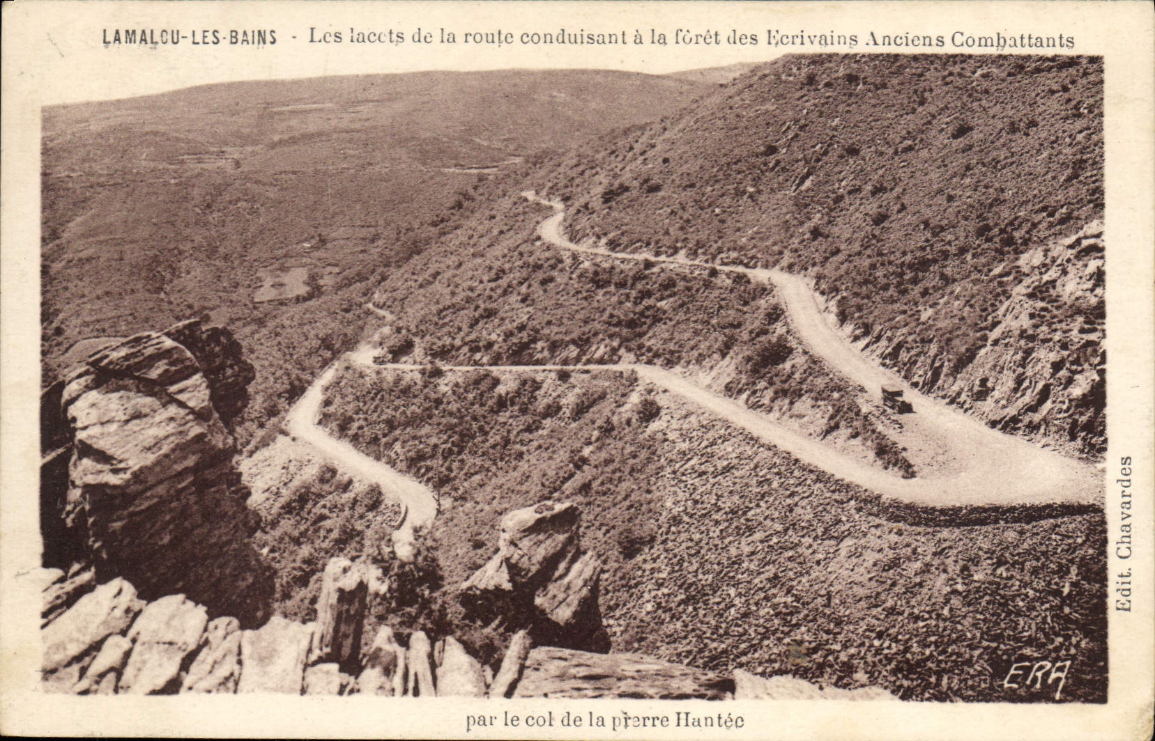 CPA Lamalou les Bains Les lacets de la route conduisant a la foret des Ecrivains Anciens Combattants