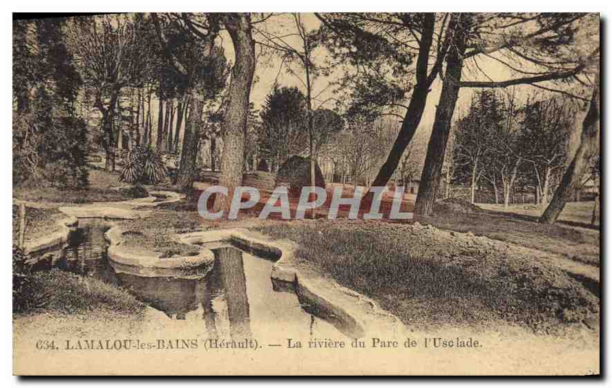 Lamalou-les-Bains (Hérault) — La rivière du Parc de l'Usclade — CPAPHIL n°634