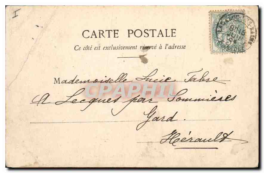 CPA Lamalou le Haut Source Moise  — Rückseite