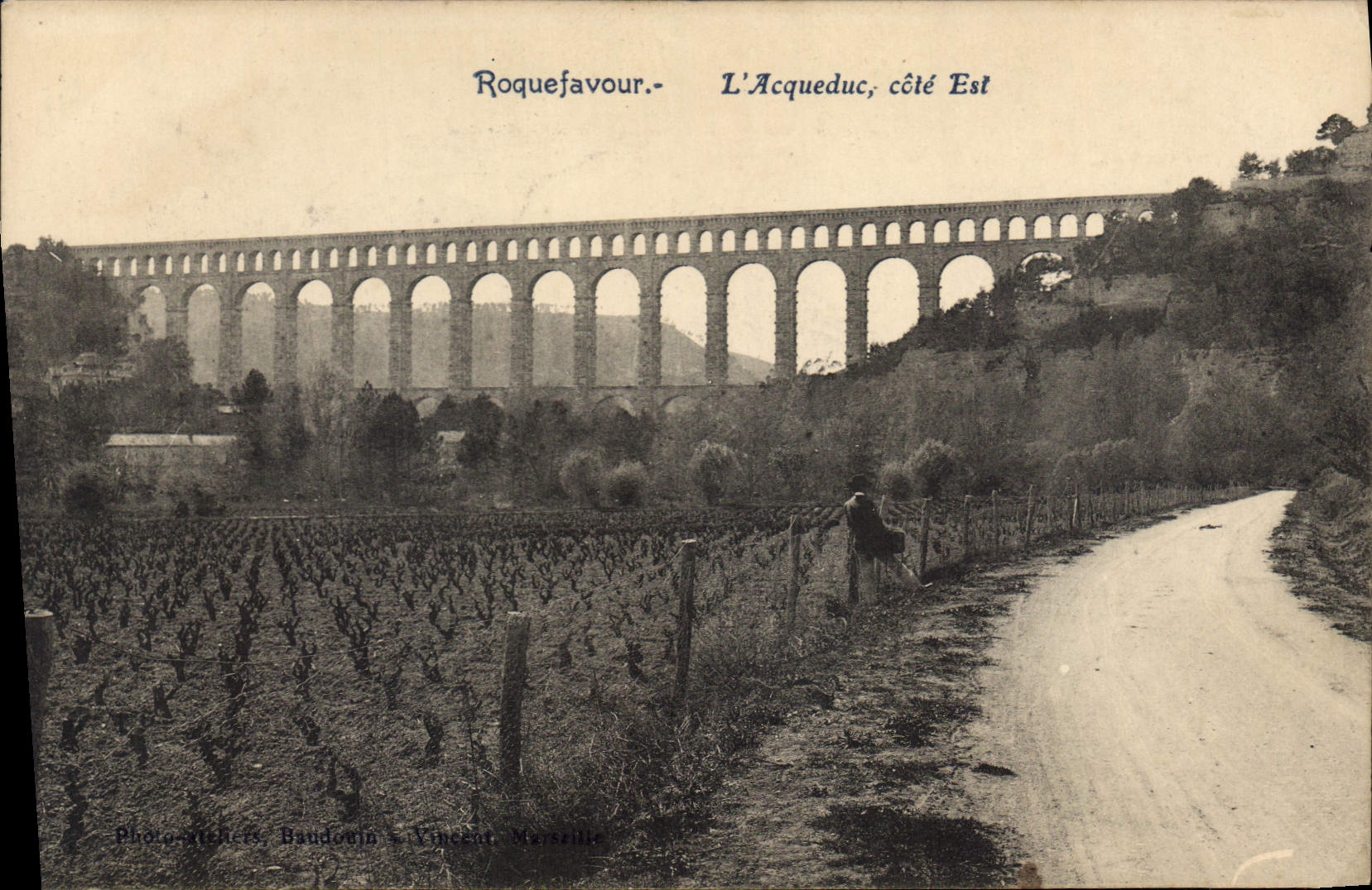 CPA Roquefavour l'Aqueduc cote est 