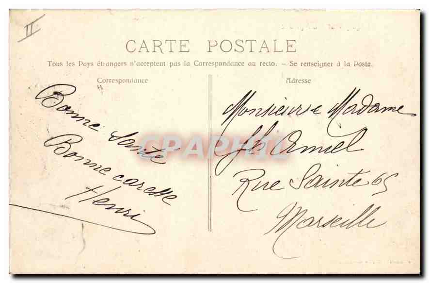 CPA Roquefavour l'Aqueduc  — Rückseite