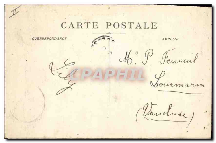 CPA Roquefavou La Route Sortie de la Gare  — Rückseite