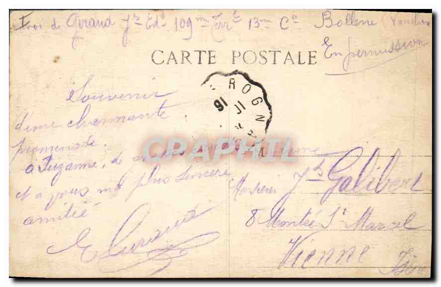 CPA Environs d'Aix en Provence Roquefavour Avenue de la Gare  — Rückseite