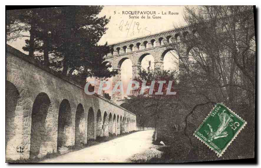 Roquefavour - La Route - Sortie de la Gare — éditeur inconnu, n°5