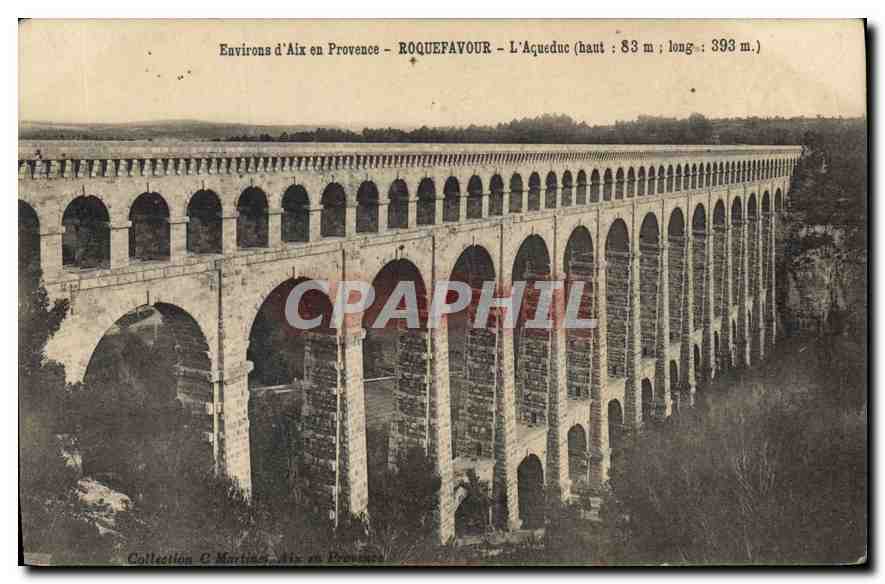 CPA Environs d'Aix en Provence Roquefavour l'Aqueduc 