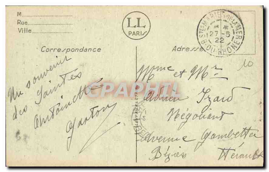 Les Saintes-Maries — Pozzo Miracoloso — Ed. Marchchateau, Arles. — Verso