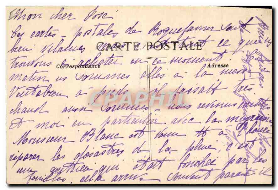 CPA Roquefavour La Route et le Pont  — Rückseite