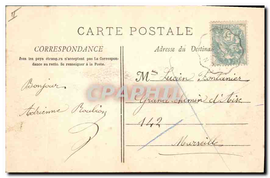 CPA Environs d'Aix en Provence Pont et Aqueduc de Roquefavour  — Rückseite