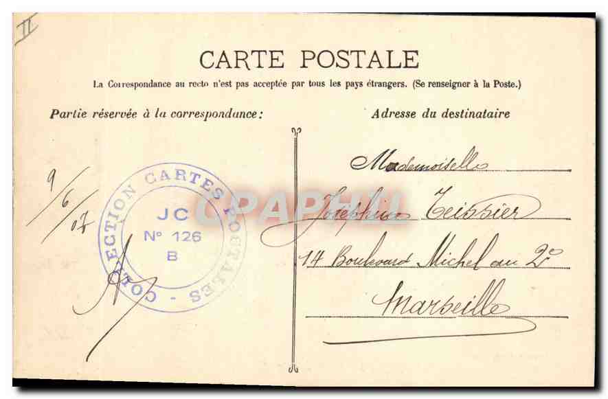 CPA Roquefavour La route et le pont  — Rückseite