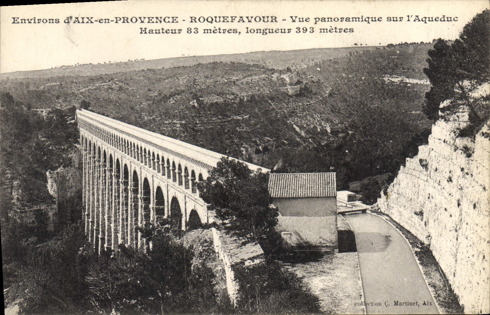 CPA Environs d'Aix en Provence Roquefavour Vue panoramique sur l'Aqueduc 