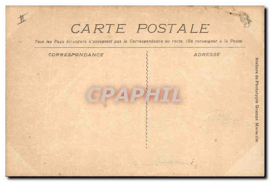 CPA Roquefavour la route et le pont  — Rückseite