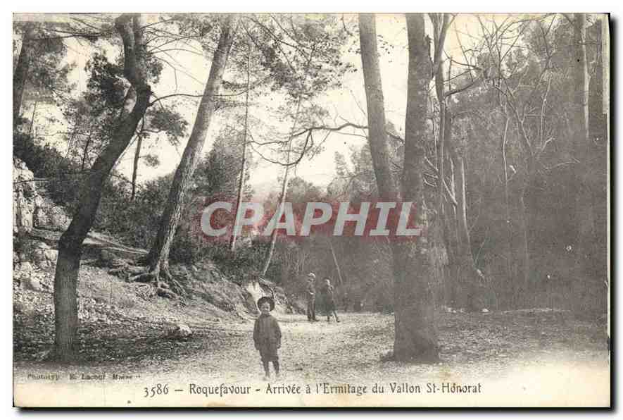 CPA Roquefavour Arrivee a l'Ermitage du Vallon St Honorat 