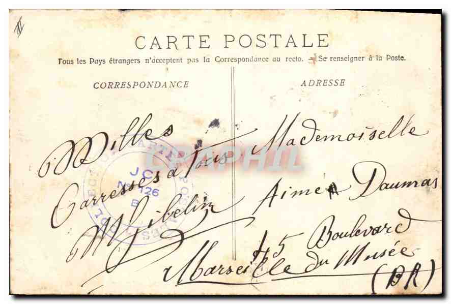 CPA Environs d'Aix en Provence l'Aqueduc de Roquefavour  — Rückseite