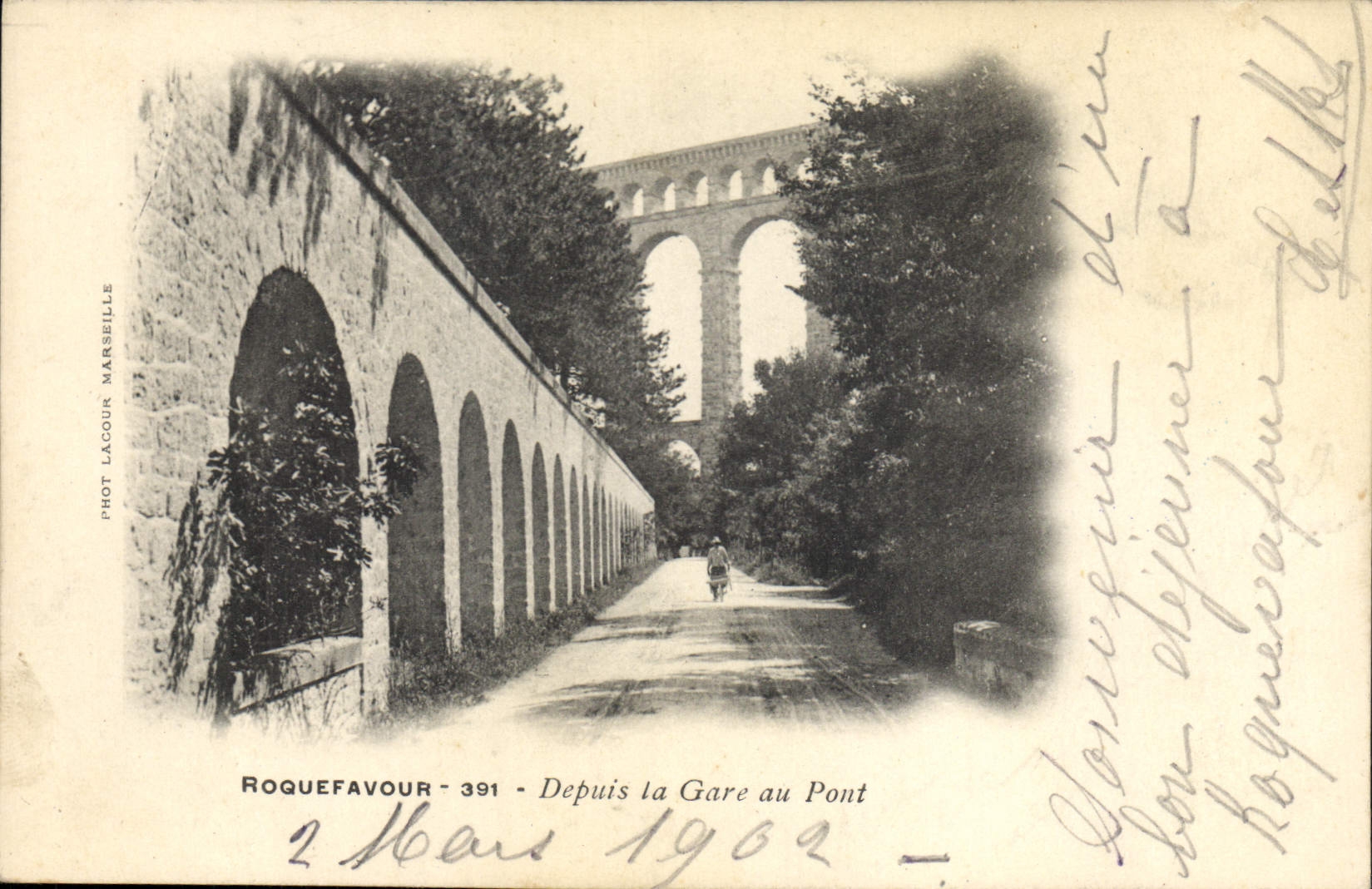 CPA Roquefavour Depuis la Gare au Pont 