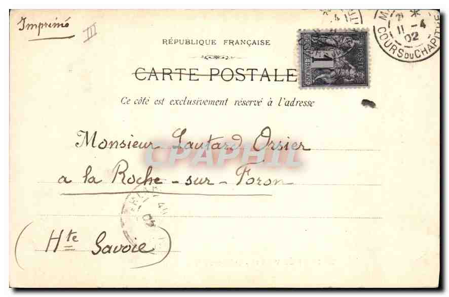 CPA Saint Remy l'Arc de Triomphe  — Rückseite