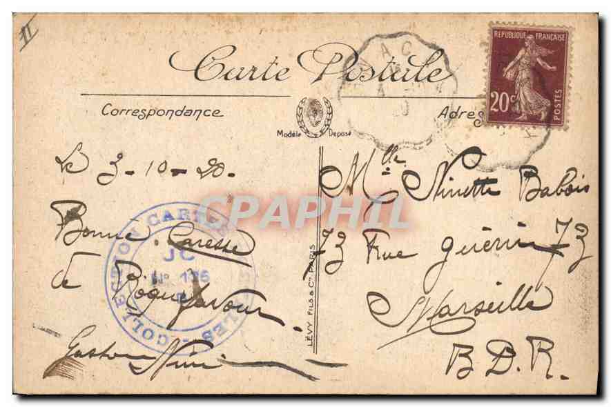 CPA Roquefavour l'Aqueduc construit de 1842 a 1849  — Rückseite