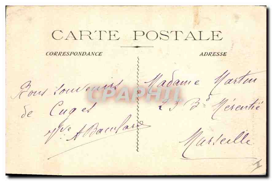 CPA Cuges Chapelle St Antoine  — Rückseite