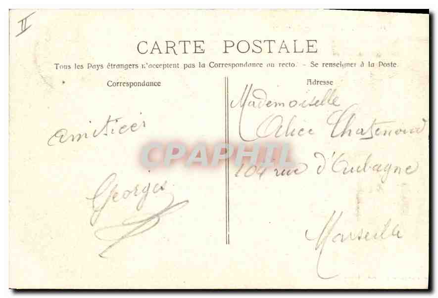 CPA Roquefavour l'Aqueduc  — Rückseite