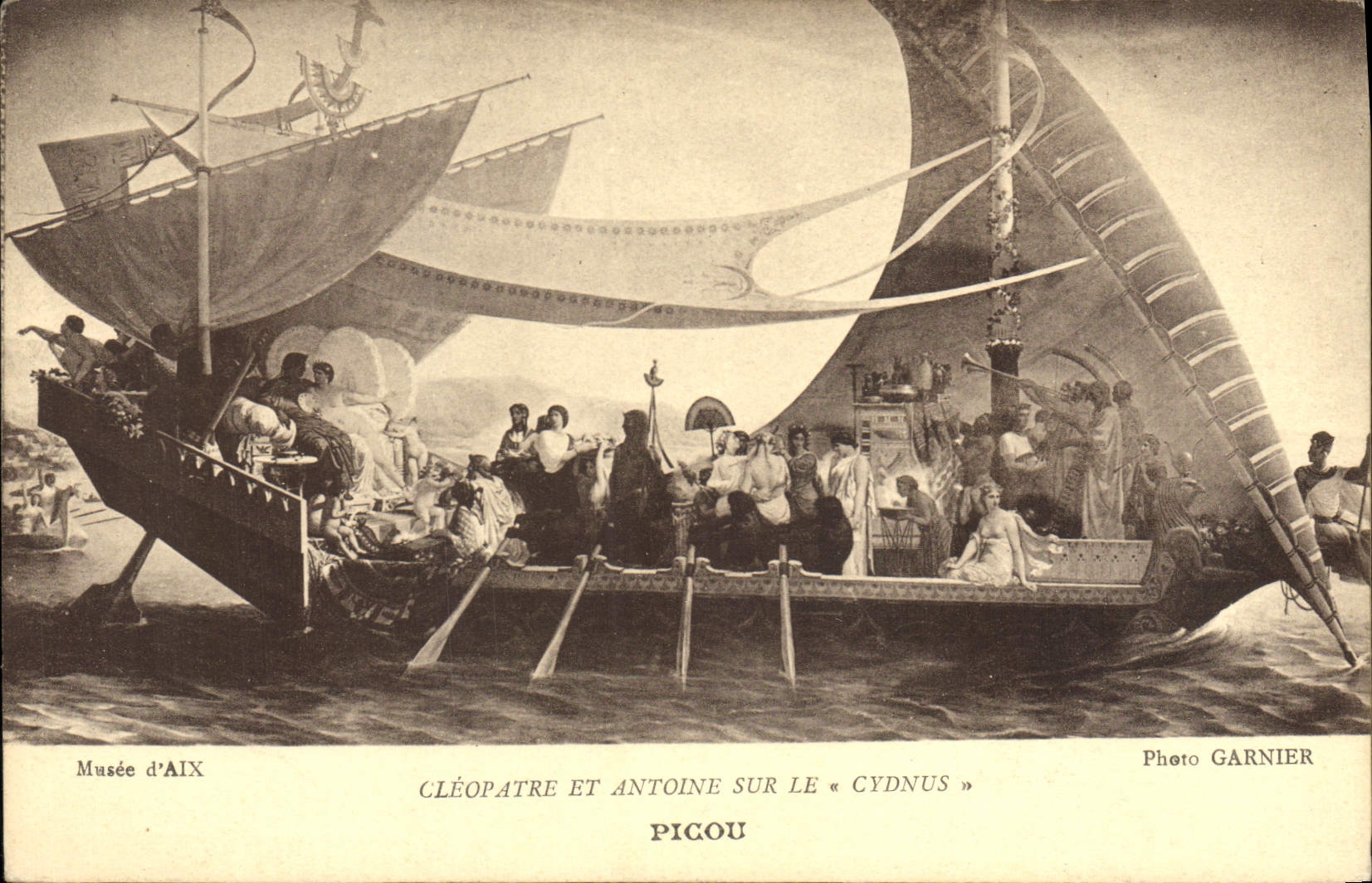 Cléopatre et Antoine sur le « Cydnus » — Musée d'Aix — Photo Garnier, Picou