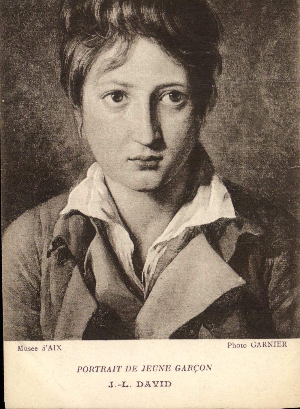 Portrait de jeune garçon — J.-L. David — Musée d'Aix — Photo Garnier - Anverso