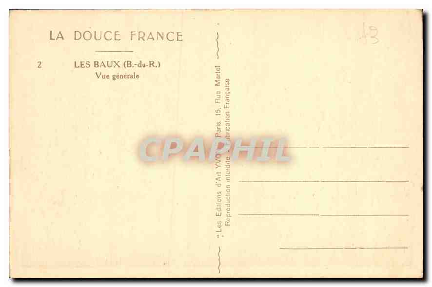 Les Baux (B.-du-R.) — Vue générale — Les Éditions d'Art VVOM, Paris — Back