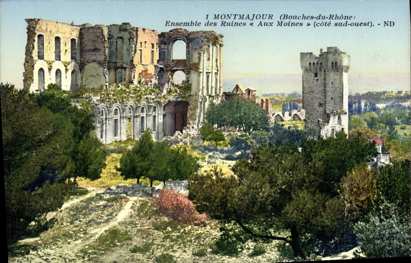 Montmajour (Bouches-du-Rhône) — Ensemble des Ruines « Aux Moines » (côté sud-ouest) — ND