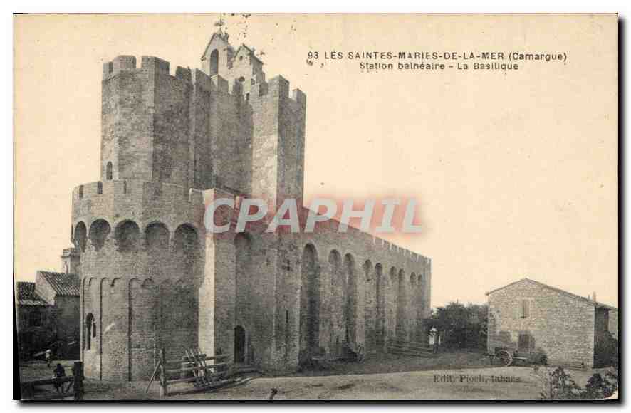 CPA Les Saintes Maries de la Mer Camargue balneaire La Basilique 